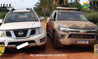 Caminhonete roubada em propriedade rural de Pontes e Lacerda é recuperada pelo Gefron
