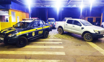 Caminhonete roubada em Salto do Céu é recuperada pela PRF em Pontes e Lacerda