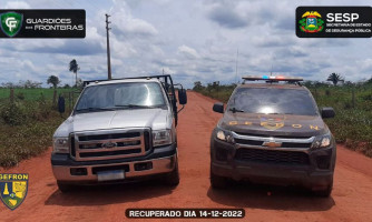 Camionete furtada em Tangará é recuperada a caminho da Bolívia pelo Gefron