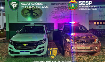 Camionete roubada no ES é interceptada na fronteira