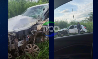 Carros colidem de frente entre Mirassol d’Oeste e Quatro Marcos