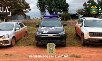 Carros furtados de locadora em São Paulo são recuperados em Vila Bela