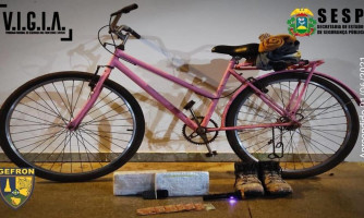 Ciclista tenta atravessar fronteira com cocaína e acaba preso pelo Gefron