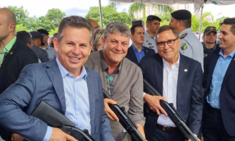 Com emenda de Moretto, Mendes entrega novos armamentos para a Polícia Militar de MT