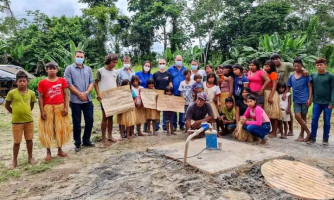 Comunidade indígena recebe poço artesiano da prefeitura de Nova Lacerda