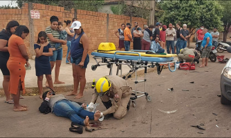Criança de 09 anos sofre grave ferimento na cabeça em acidente de trânsito na Pernambuco