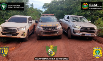 Duas caminhonetes possivelmente furtadas em Pontes e Lacerda são recuperadas em Porto Esperidião