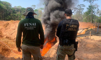 Garimpeiros usam estratégia para escaparem da PF na região do Sararé