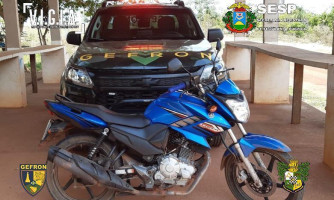 Gefron apreende moto na região de fronteira em Vila Bela