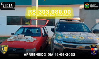 Gefron encontra mais de 18 kg de entorpecentes em fundo falso de veículo, em Cáceres