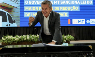 Governador de MT sanciona lei que autoriza redução de impostos