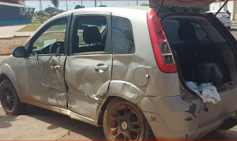 Grávida fica ferida em acidente na Terezinha Coura Garbim