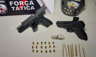 Homem é detido “exibindo” arma no Centro da cidade
