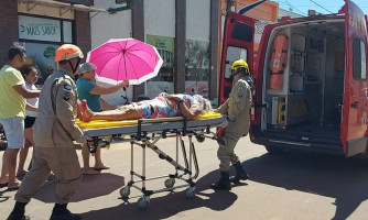 Idosa é atropelada ao atravessar avenida, em Pontes e Lacerda