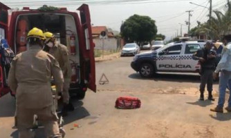 Invadiu e atropelou: mulher fica ferida em acidente no Centro de PL