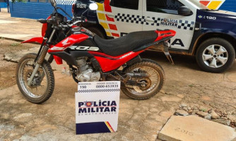 Motocicleta furtada em Lambari D’oeste é recuperada pela Polícia Militar em Pontes e Lacerda