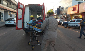 Motociclista bate em porta aberta de caminhonete e fica ferido na Av. Marechal Rondon