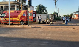 Motociclista fica ferida ao ser atingida por condutor na avenida Marechal Rondon