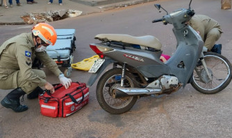 Motociclista sofre corte no pescoço em acidente na Marechal Rondon