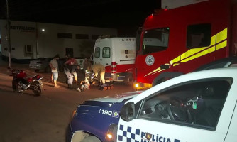 Motociclista sofre ferimento na cabeça em acidente na Tancredo Neves