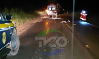 Motocilista morre em acidente na Br174, condutor de camionete envolvida foge do local sem prestar atendimento