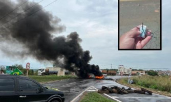MT amanhece com bloqueios em 7 cidades; ‘armadilha’ com prego é achada na pista