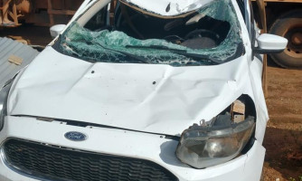 Mulher fica gravemente ferida após sofrer acidente na Ponte dos Cágados na MT-473