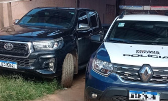 Perseguição e trocas de tiro: Hilux roubada em Cuiabá é recuperada perto da fronteira com a Bolívia