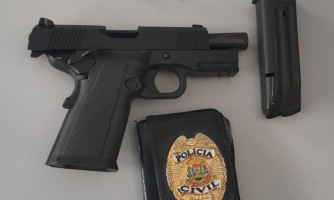 Polícia Civil apreende arma e impede roubo que aconteceria esta madrugada em Pontes e Lacerda