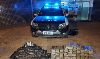 Policia Civil apreende droga avaliada em mais de 3 milhões de reais escondida em caminhão boiadeiro