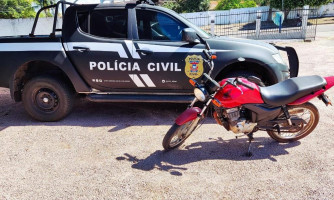 Polícia Civil recupera motocicleta furtada em Pontes e Lacerda e prende receptador