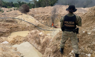 Policia federal fecha mais uma vez garimpo da região indígena sararé em Pontes e Lacerda