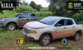 Suspeitos de roubar picape em MT são presos em fronteira tentando entrar com veículo na Bolívia