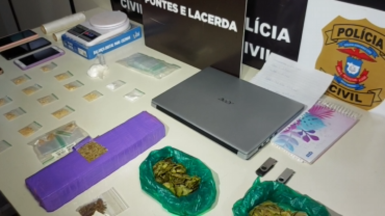 Tráfico de drogas: duas casas no Centro de Pontes e Lacerda são alvos da Polícia Civil