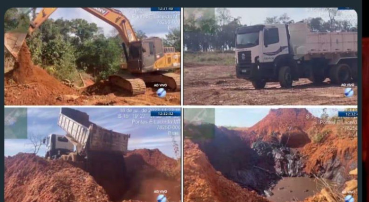 Emissora de Pontes e Lacerda exibe imagens de descarte irregular de resíduos pela Secretaria de Obras