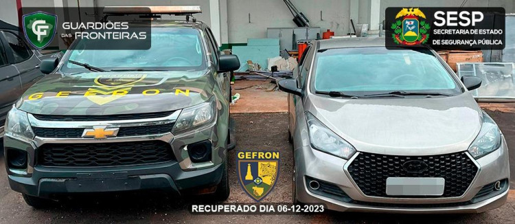 Gefron: Veículo roubado em Cuiabá é interceptado em Porto Esperidião