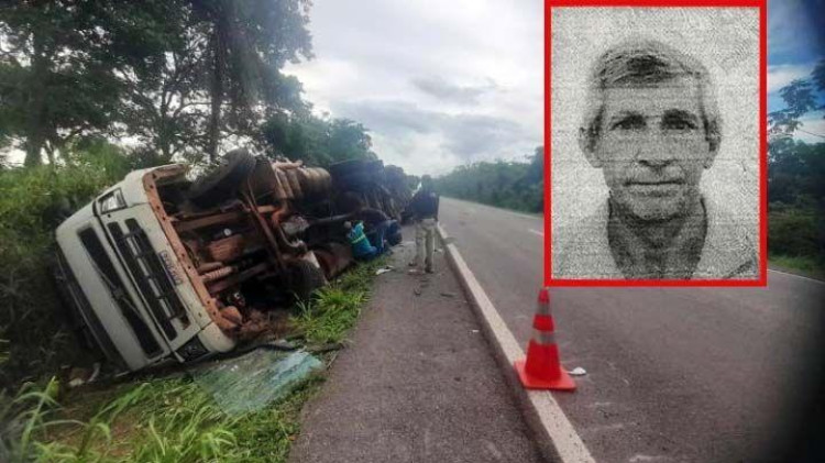 Caminhoneiro morre em acidente próximo ao Caramujo em Cáceres