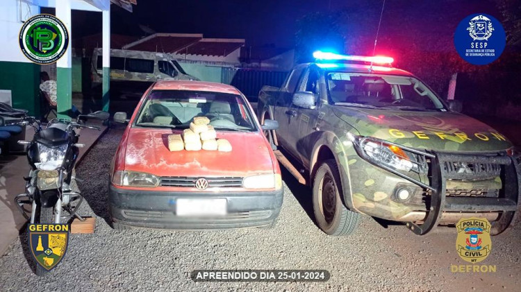 Veículos e drogas são apreendidos em Porto Estrela durante cerco do Gefron