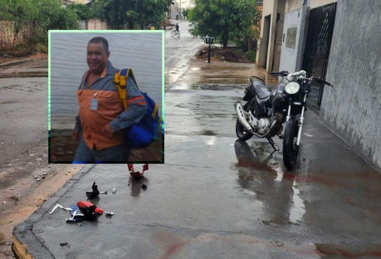 Motociclista que caiu durante chuva: trabalhador luta pela vida em Cáceres