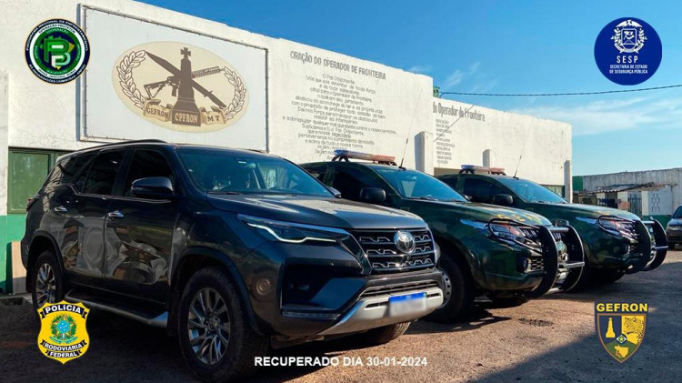 SW4 furtada em Cuiabá cai nas mãos do Gefron em Porto Esperidião