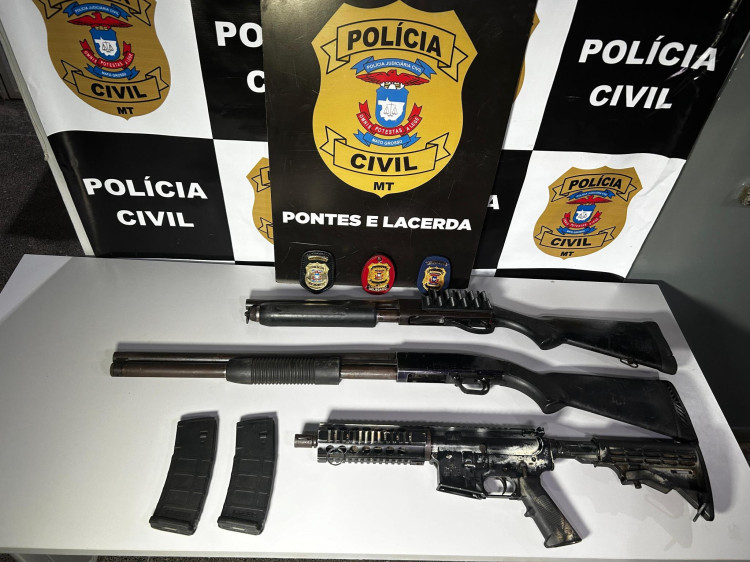 Fuzil e duas espingardas são apreendidas pela policia civil em Vila Bela