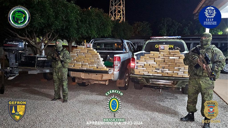 Dois traficantes morreram em confronto com Gefron; droga é apreendida