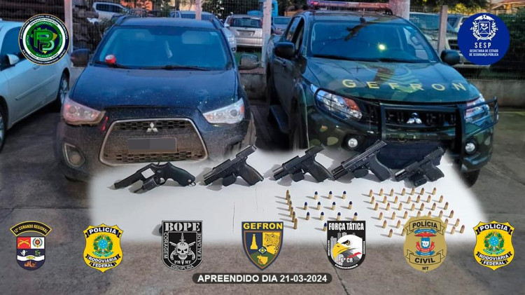 Latrocínio: Operação policial identifica veículo e apreende armas relacionadas a crime em Pontes e Lacerda