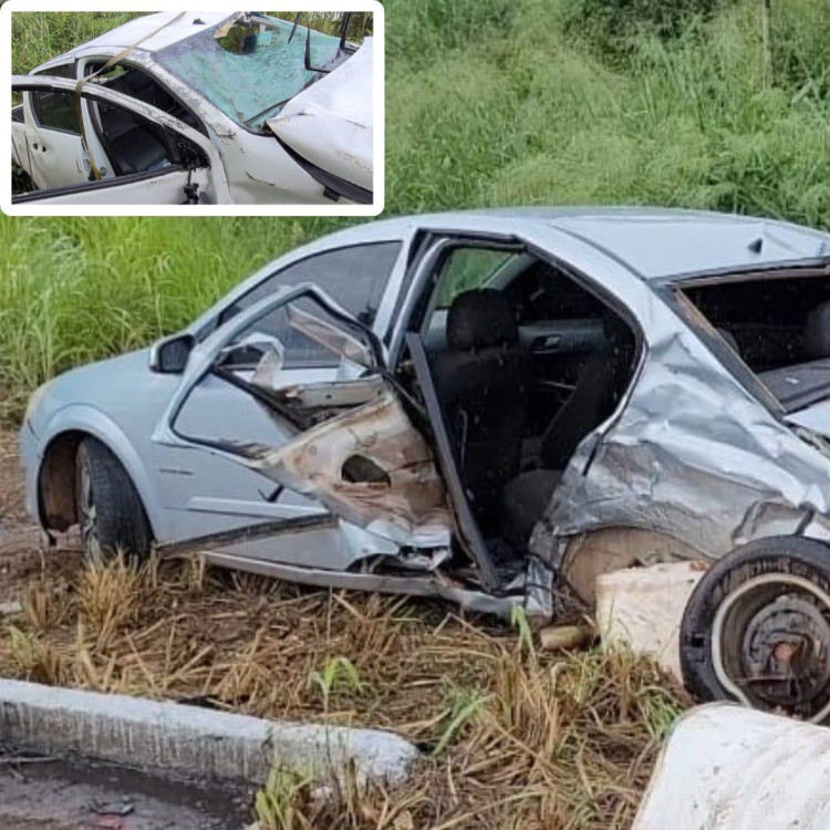 Colisão entre carros na BR 174 deixa várias vítimas feridas