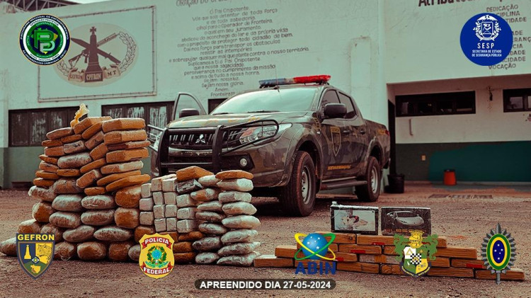 Gefron surpreende traficantes em fuga na mata: apreensão de mais de 80kg de Drogas