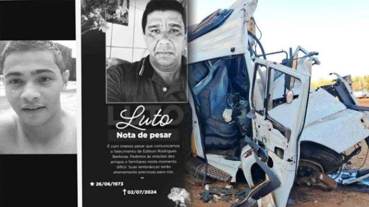 Duas pessoas de Cáceres morrem em acidente em Glória D'Oeste
