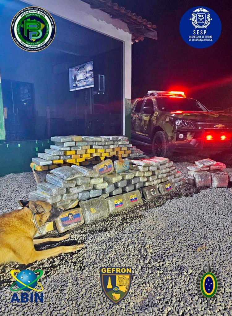 Tráfico de Drogas: Gefron aprende mais de 150 kg de drogas na região de fronteira