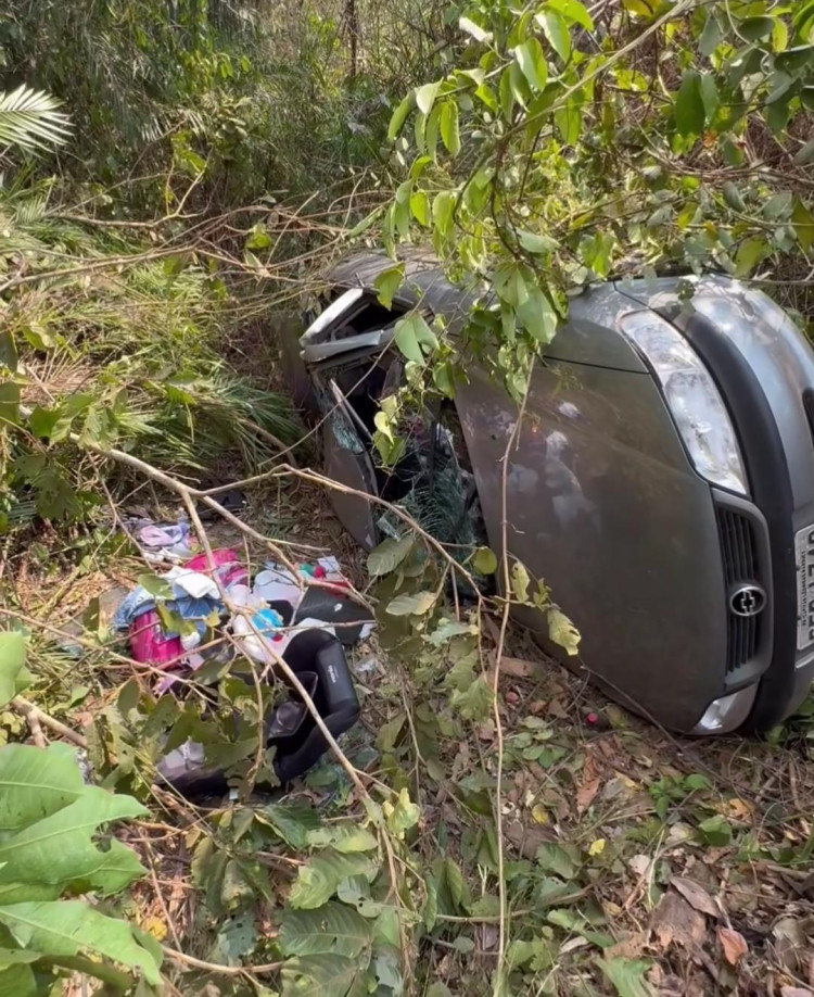 Família do Paraná sobrevive a acidente grave na BR 174, em Pontes e Lacerda