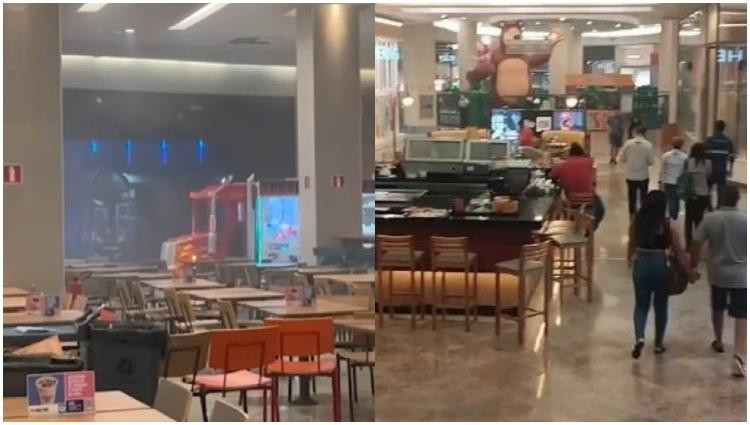 Shopping Pantanal é evacuado após princípio de incêndio em restaurante
