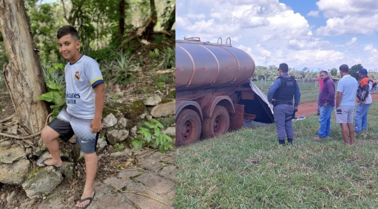 Tragédia: Menino de 11 anos morre em acidente com caminhão